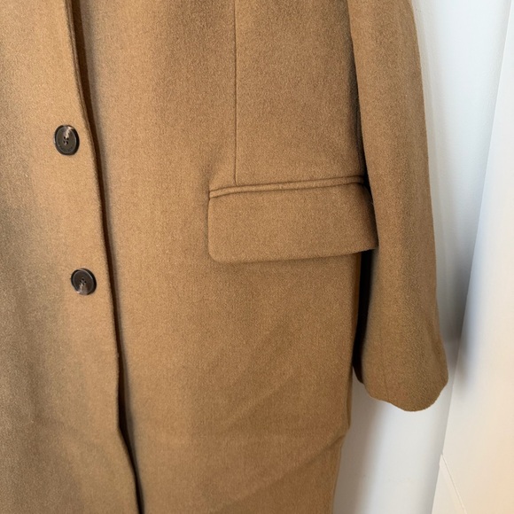 Michaels Kors Wool Blend Structured Tan Peacoat with Lining and Pockets Warm - Picture 15 of 16